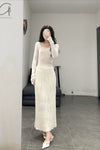 SWAYING/KNIT Velvet Straight Skirt SW212XZ23 PS36